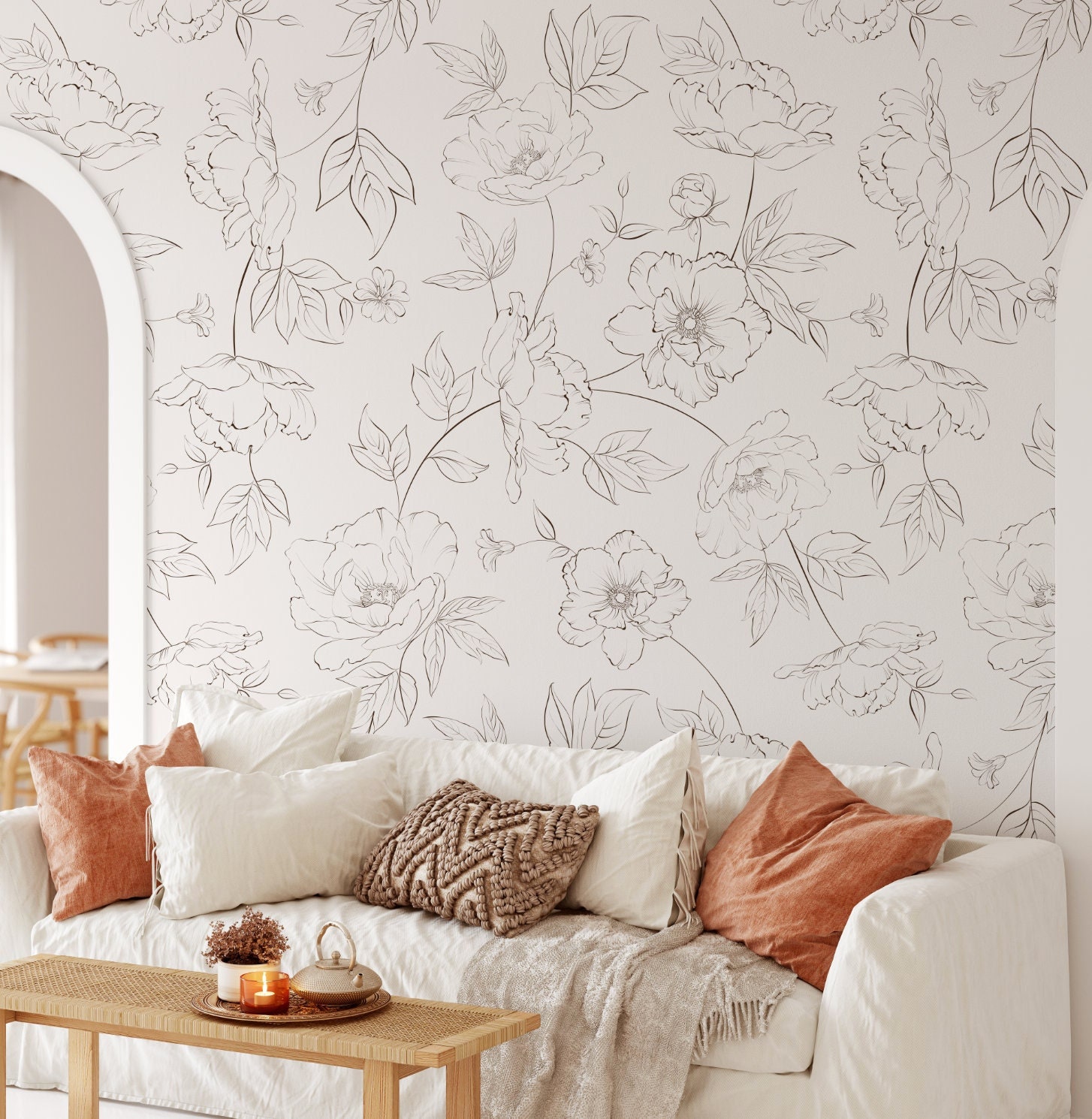 Turmar Stone accent wall wallpaper installation Charlotte NC